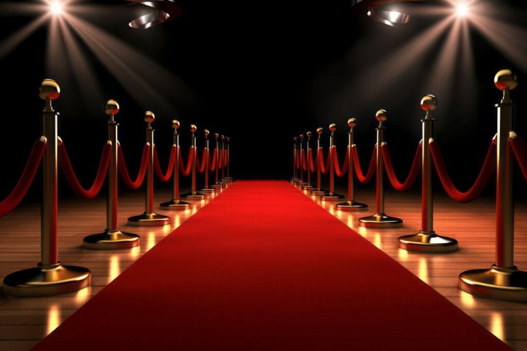 A Hollywood red carpet
